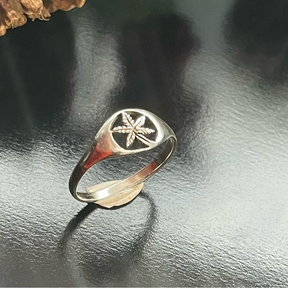 Solid 925 Silver Leaf Ring Size 9 And 10 Option - image 5